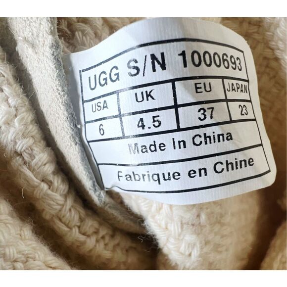 Ugg Heirloom Lace Up Tall Boots in Cream Size 6 #100693 - Picture 5 of 8